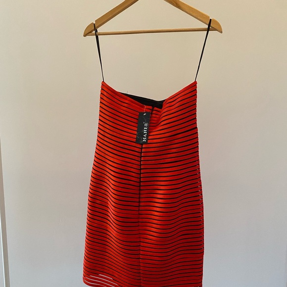 Strapless dress red and black size M - Picture 2 of 4